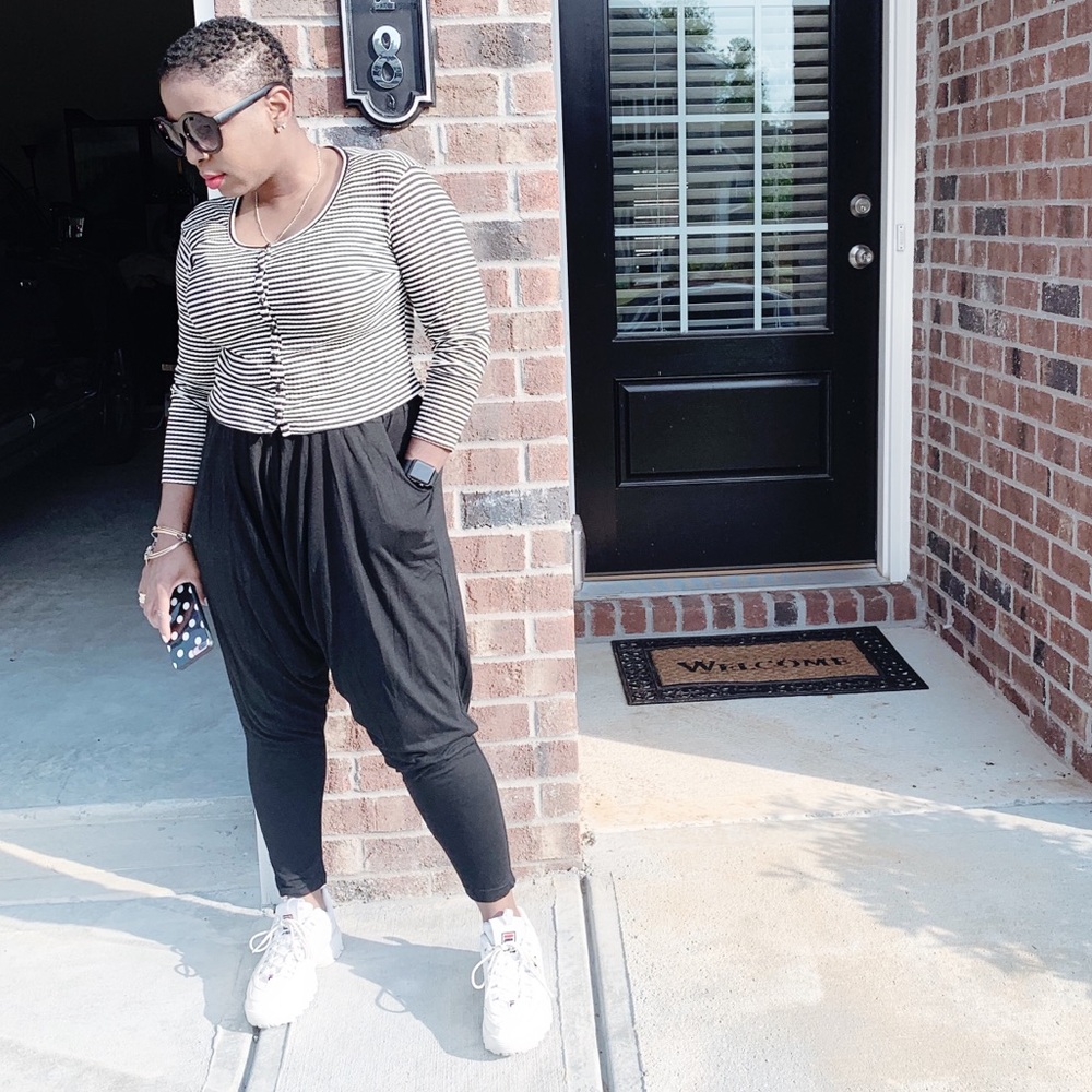 BRAND NEW BLACK HAREM JOGGERS!